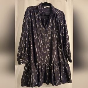 Zara - Black with Gold Shimmer Detail - Baby Doll Style dress
